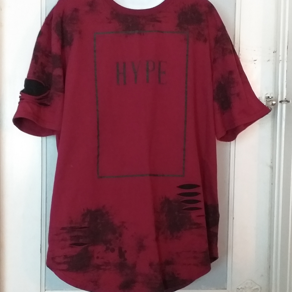 Young mens HYPE distressed tee, sz M-L